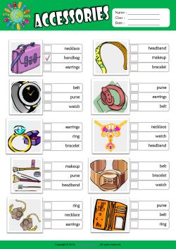 Accessories ESL Multiple Choice Worksheet For Kids