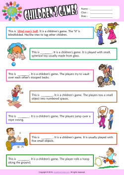 Children Games Find the Words ESL Vocabulary Worksheet
