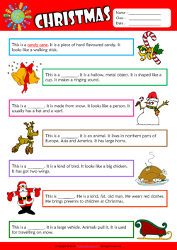 Christmas Find the Words ESL Vocabulary Worksheet