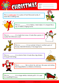Christmas ESL Printable Worksheets For Kids 2