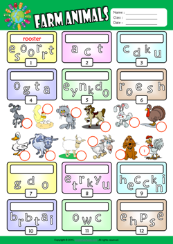 Farm Animals ESL Printable Worksheets For Kids 2