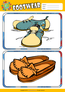 Footwear ESL Flashcards Set for Kids