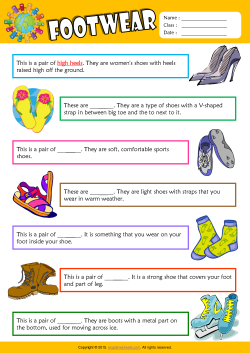 Footwear Find the Words ESL Vocabulary Worksheet