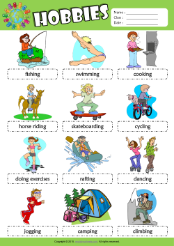 hobbies esl printable worksheets for kids 1