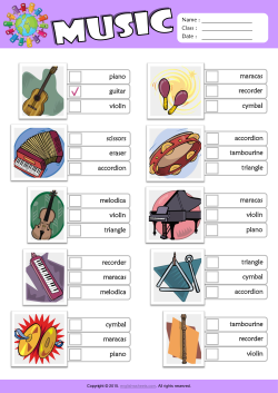 Musical Instruments ESL Multiple Choice Worksheet For Kids