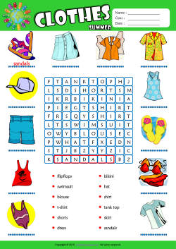 Clothes Vocabulary Exercises