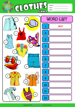 Summer Clothes ESL Printable Worksheets For Kids 3