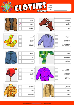 Winter Clothes ESL Multiple Choice Worksheet For Kids