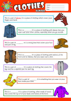 Winter Clothes Find the Words ESL Vocabulary Worksheet