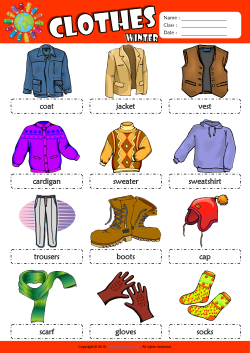 Winter Clothes ESL Printable Worksheets For Kids 1