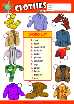 Winter Clothes ESL Printable Worksheets For Kids 3