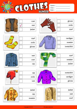 Winter Clothes ESL Printable Worksheets For Kids 2